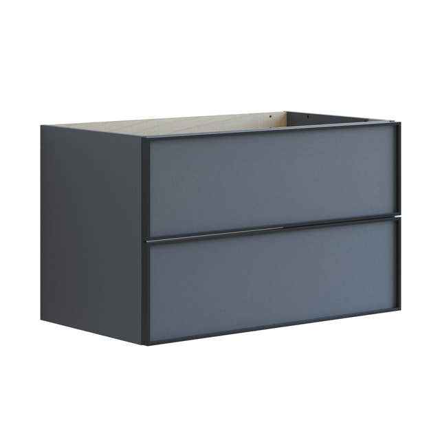 Dansani Inzo Alu-ramme Svart Servantskap 2 Skuff H48cm Grå matt / 80cm Dansani Servantskap DA-U20-8003