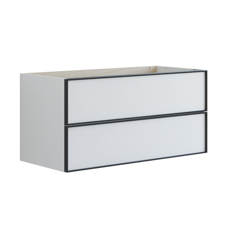 Dansani Inzo Alu-ramme Svart Servantskap 2 Skuff H48cm