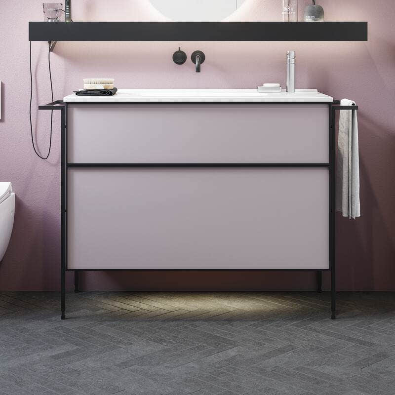 Dansani Inzo Alu-ramme svart Servantskap 2 skuff H48cm NCS Farge / 100cm Dansani Servantskap DA-M10-8099