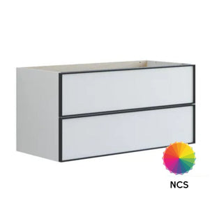 Dansani Inzo Alu-ramme Svart Servantskap 2 Skuff H48cm