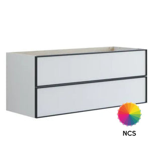 Dansani Inzo Alu-ramme Svart Servantskap 2 Skuff H48cm