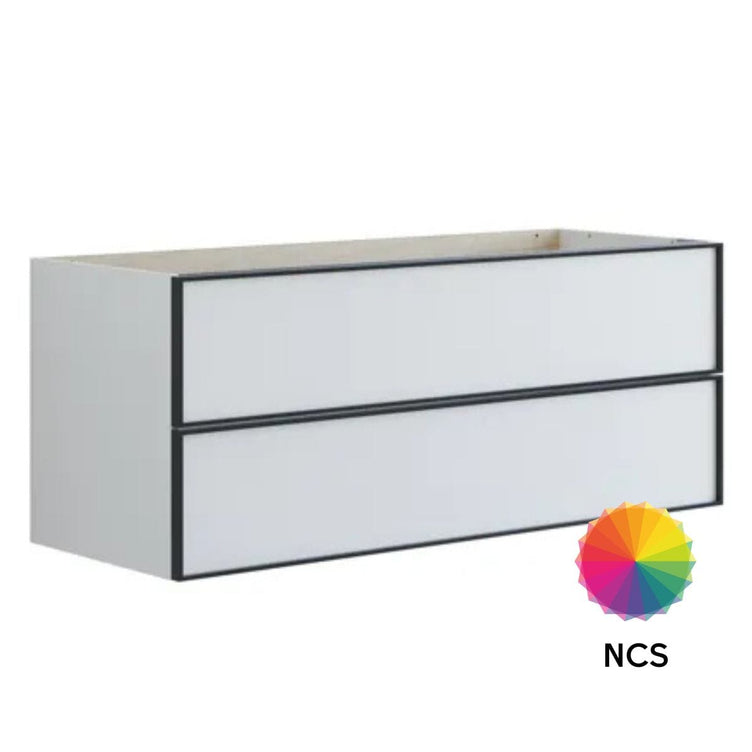 Dansani Inzo Alu-ramme Svart Servantskap 2 Skuff H48cm