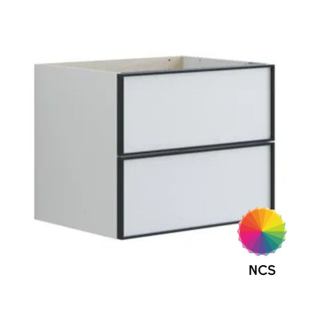 Dansani Inzo Alu-ramme Svart Servantskap 2 Skuff H48cm