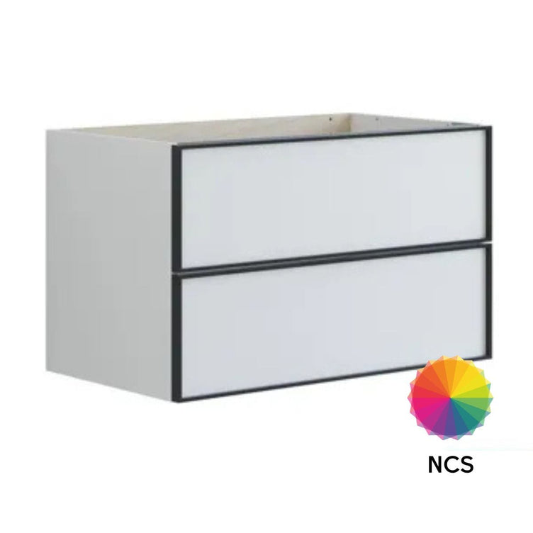 Dansani Inzo Alu-ramme Svart Servantskap 2 Skuff H48cm