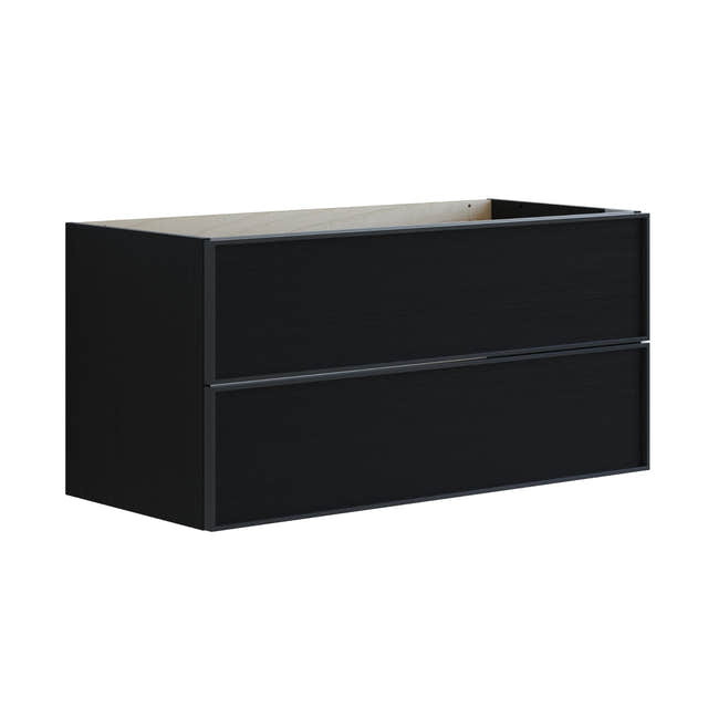 Dansani Inzo Alu-ramme Svart Servantskap 2 Skuff H48cm Svart eik / 100cm Dansani Servantskap DA-U21-8050
