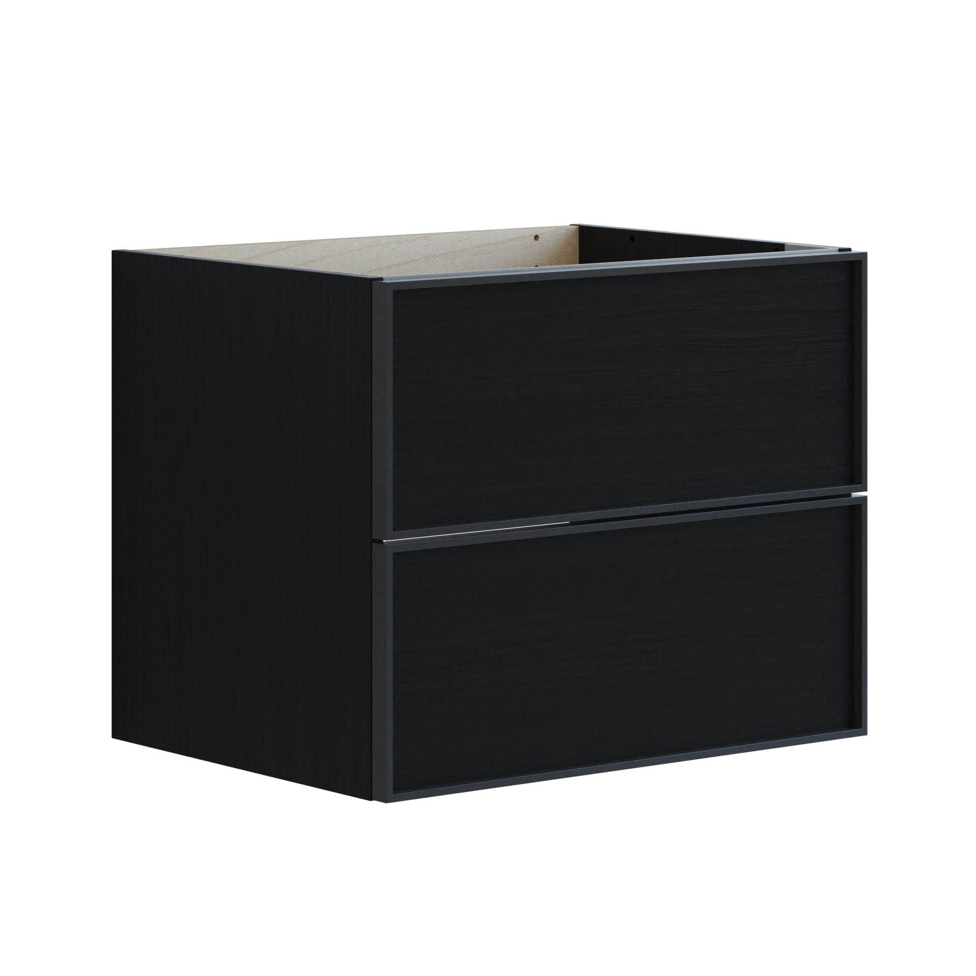 Dansani Inzo Alu-ramme Svart Servantskap 2 Skuff H48cm Svart eik / 60cm Dansani Servantskap DA-U19-8050