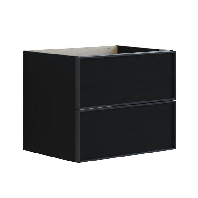 Dansani Inzo Alu-ramme Svart Servantskap 2 Skuff H48cm Svart eik / 60cm Dansani Servantskap DA-U19-8050