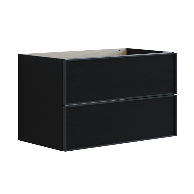 Dansani Inzo Alu-ramme Svart Servantskap 2 Skuff H48cm Svart eik / 80cm Dansani Servantskap DA-U20-8050