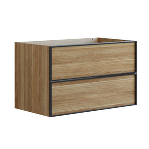 Dansani Inzo Alu-ramme Svart Servantskap 2 Skuff H48cm