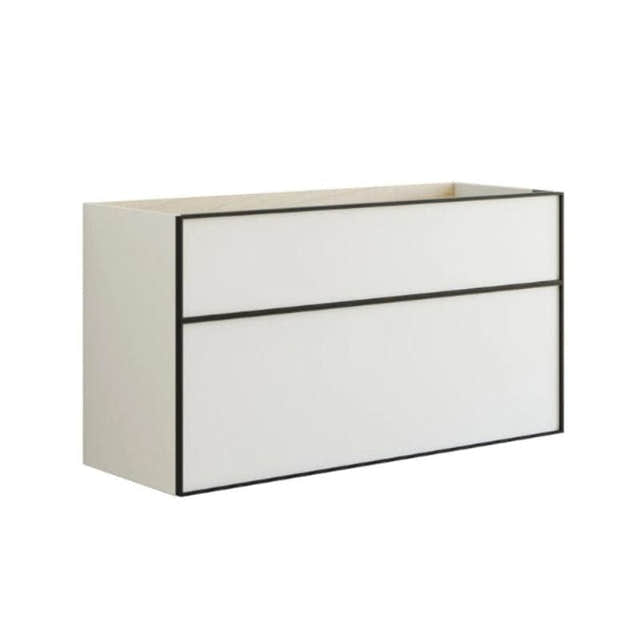 Dansani Inzo Alu-ramme svart Servantskap med ekstra stor underskuff Hvit matt / 100cm Dansani Servantskap DA-U26-8010