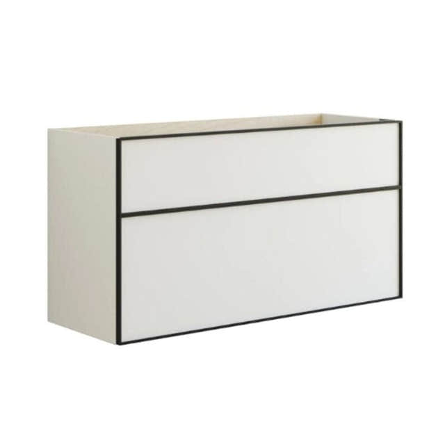 Dansani Inzo Alu-ramme svart Servantskap med ekstra stor underskuff Hvit matt / 120cm Dansani Servantskap DA-U27-8010