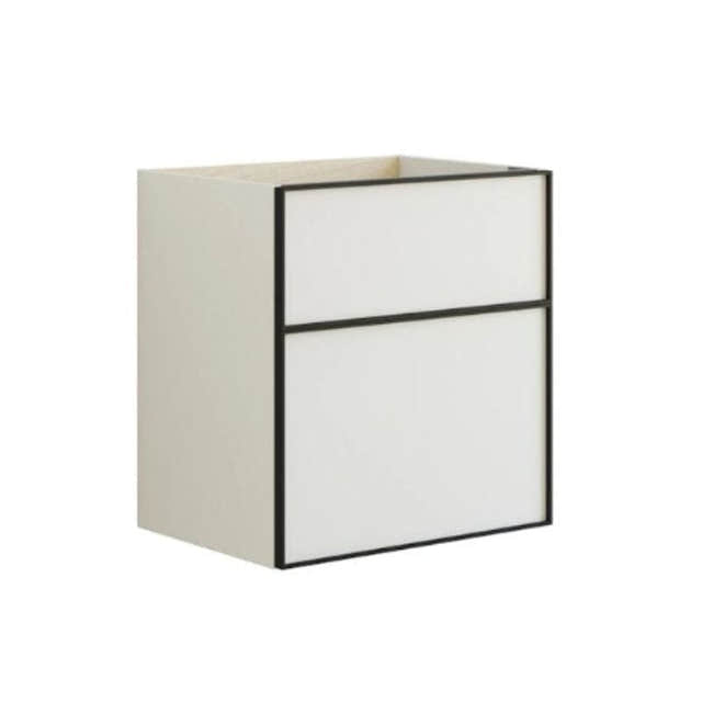Dansani Inzo Alu-ramme svart Servantskap med ekstra stor underskuff Hvit matt / 60cm Dansani Servantskap DA-U24-8010