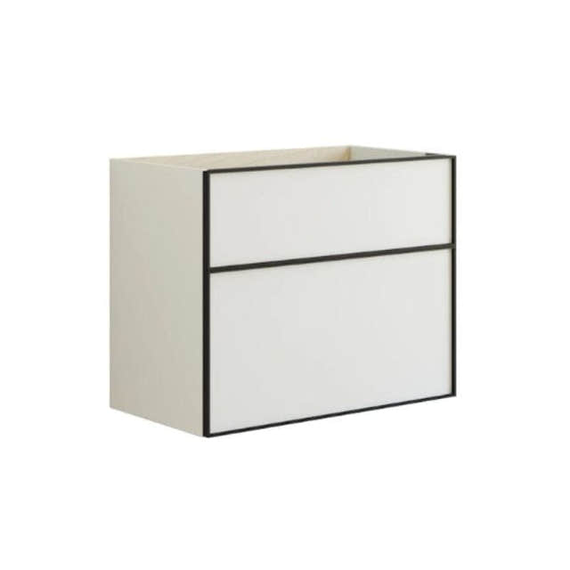 Dansani Inzo Alu-ramme svart Servantskap med ekstra stor underskuff Hvit matt / 80cm Dansani Servantskap DA-U25-8010