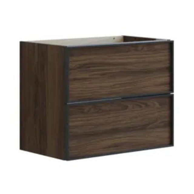 Dansani Inzo Alu-ramme Svart Servantskap Slim 2 Skuff Brun eik / 60cm Dansani Servantskap DA-U07-8052