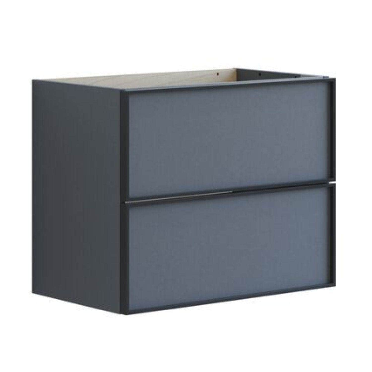 Dansani Inzo Alu-ramme Svart Servantskap Slim 2 Skuff Grå matt / 60cm Dansani Servantskap DA-U07-8003