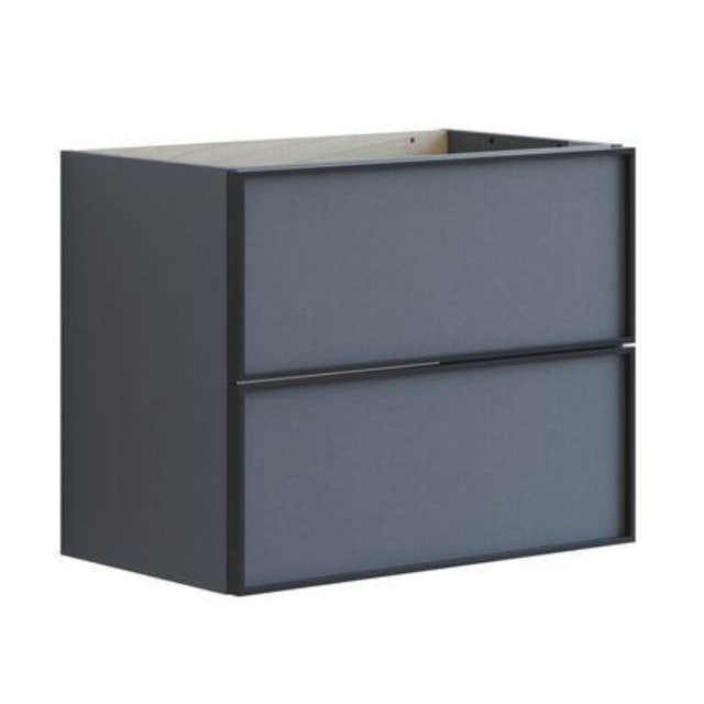 Dansani Inzo Alu-ramme Svart Servantskap Slim 2 Skuff Grå matt / 60cm Dansani Servantskap DA-U07-8003