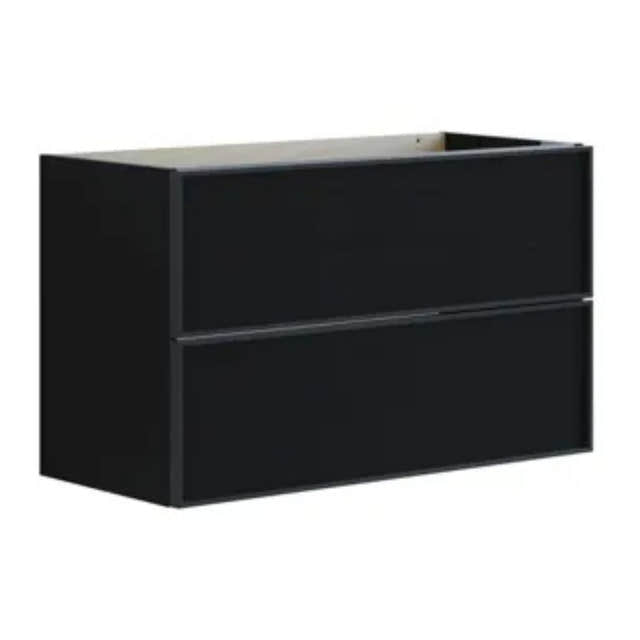 Dansani Inzo Alu-ramme Svart Servantskap Slim 2 Skuff Svart eik / 80cm Dansani Servantskap DA-U08-8050