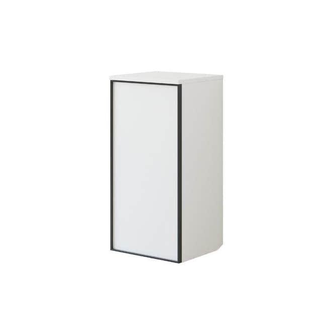 Dansani Inzo Alu-ramme svart Underskap 1 dør B40 Hvit matt / 40cm / Versjon A høyre hengslet Dansani Sideskap bad DA-U43-8110