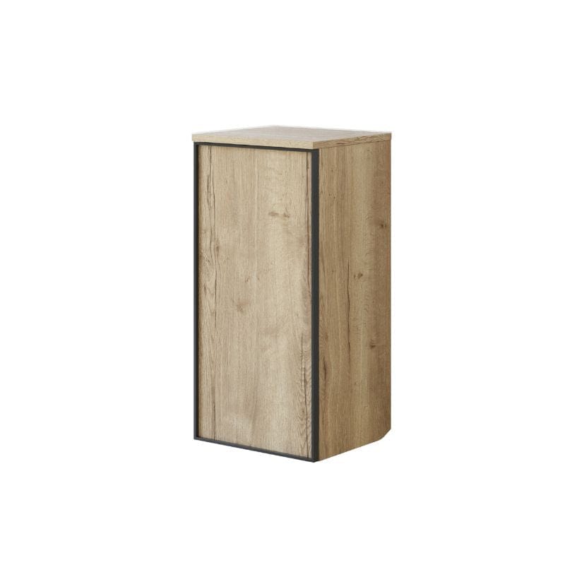 Dansani Inzo Alu-ramme svart Underskap 1 dør B40 Natur eik / 40cm / Versjon A høyre hengslet Dansani Sideskap bad DA-U43-8149