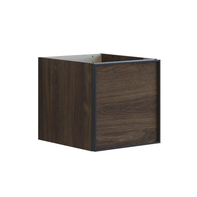 Dansani Inzo Alu-ramme svart Underskap 1 skuff B40xH40xD44cm Brun eik Dansani Sideskap bad DA-U51-8052