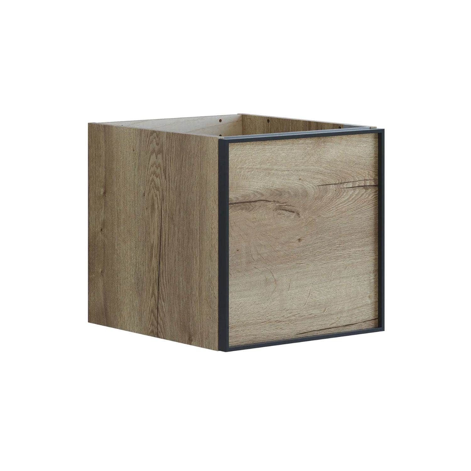 Dansani Inzo Alu-ramme svart Underskap 1 skuff B40xH40xD44cm Natur eik Dansani Sideskap bad DA-U51-8049