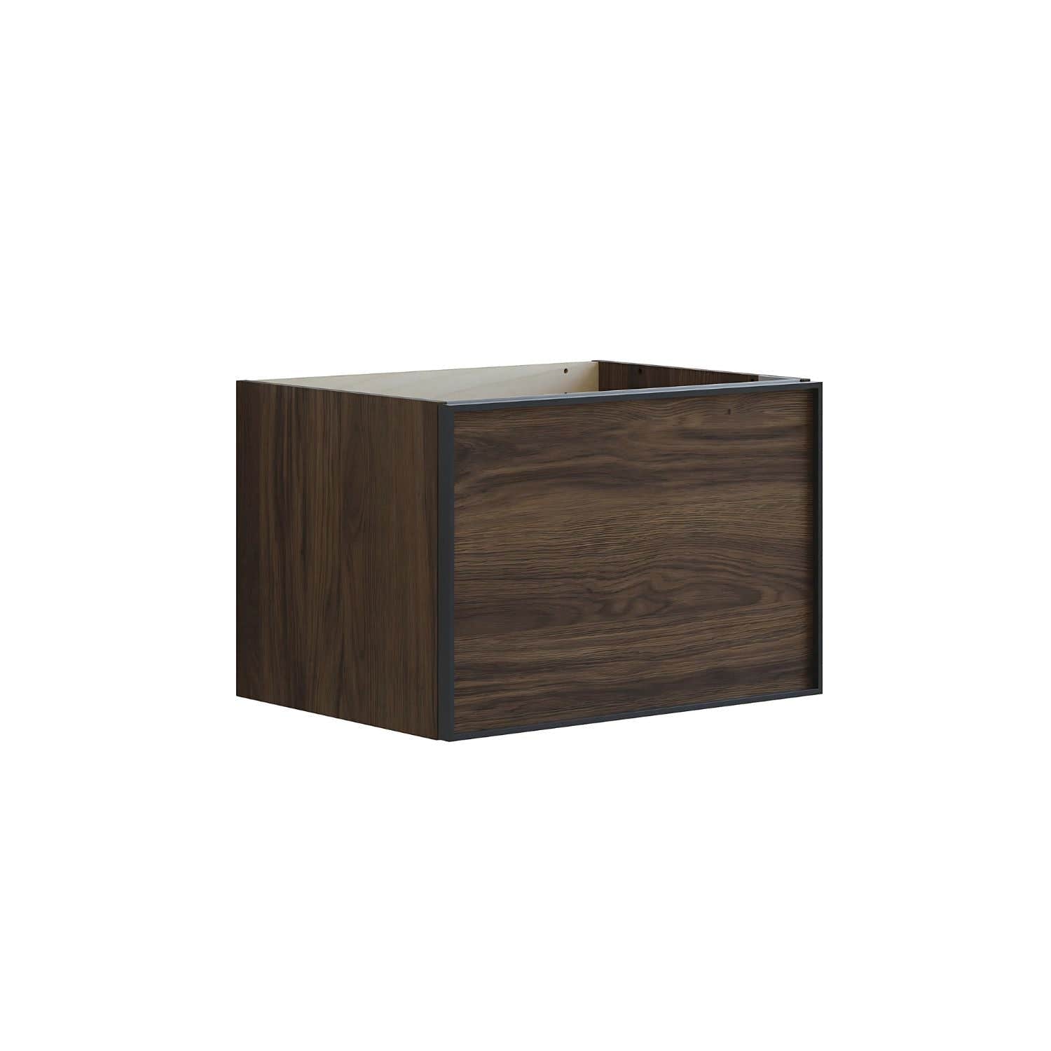 Dansani Inzo Alu-ramme svart Underskap 1 skuff B60-120xH40xD44cm Brun eik / 60cm Dansani Sideskap bad DA-U29-8052