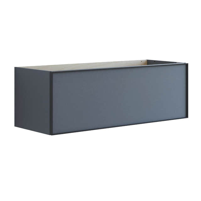Dansani Inzo Alu-ramme svart Underskap 1 skuff B60-120xH40xD44cm Grå matt / 120cm Dansani Sideskap bad DA-U32-8003