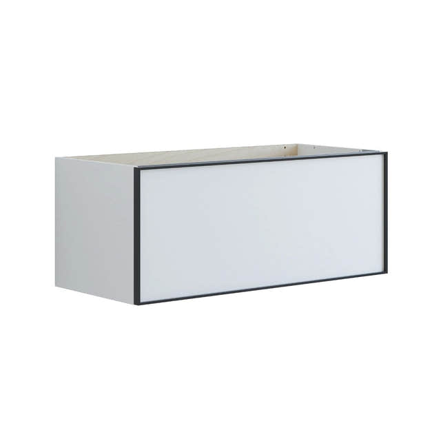 Dansani Inzo Alu-ramme svart Underskap 1 skuff B60-120xH40xD44cm Hvit matt / 100cm Dansani Sideskap bad DA-U31-8010