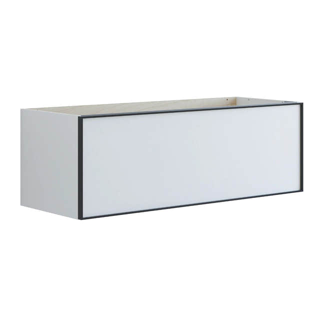 Dansani Inzo Alu-ramme svart Underskap 1 skuff B60-120xH40xD44cm Hvit matt / 120cm Dansani Sideskap bad DA-U32-8010