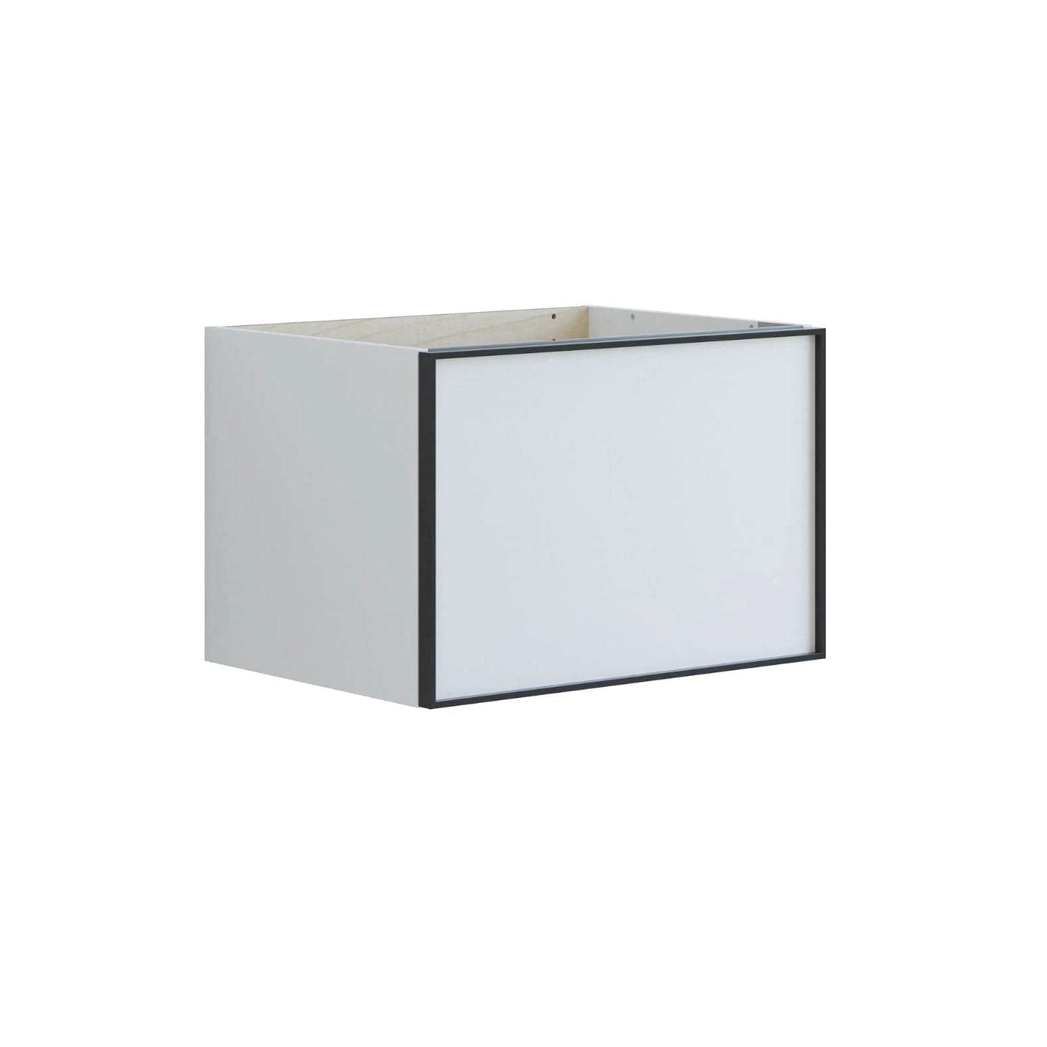 Dansani Inzo Alu-ramme svart Underskap 1 skuff B60-120xH40xD44cm