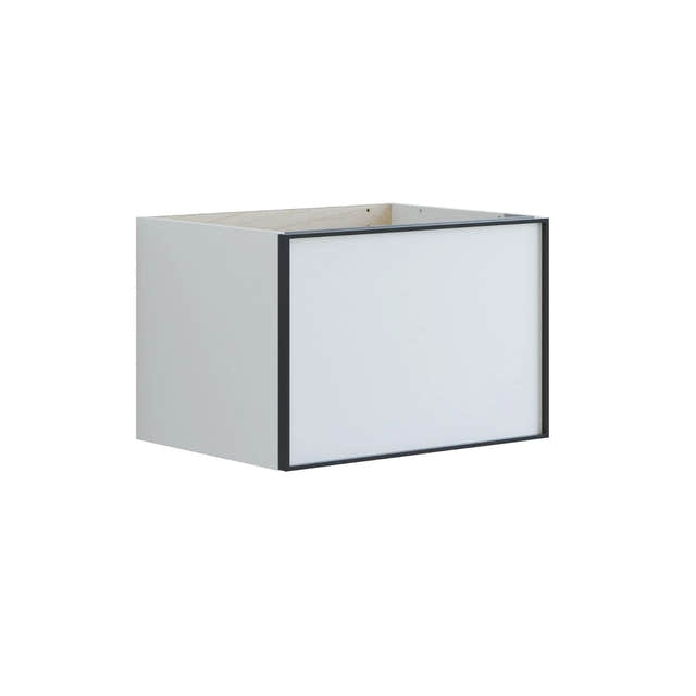 Dansani Inzo Alu-ramme svart Underskap 1 skuff B60-120xH40xD44cm Hvit matt / 60cm Dansani Sideskap bad DA-U29-8010