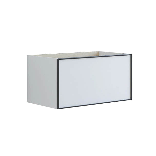 Dansani Inzo Alu-ramme svart Underskap 1 skuff B60-120xH40xD44cm Hvit matt / 80cm Dansani Sideskap bad DA-U30-8010