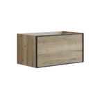 Dansani Inzo Alu-ramme svart Underskap 1 skuff B60-120xH40xD44cm