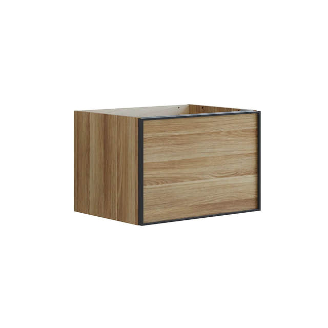 Dansani Inzo Alu-ramme svart Underskap 1 skuff B60-120xH40xD44cm Varm eik / 60cm Dansani Sideskap bad DA-U29-8055