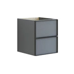 Dansani Inzo Alu-ramme svart Underskap 2 skuff B40xH48-64xD44cm