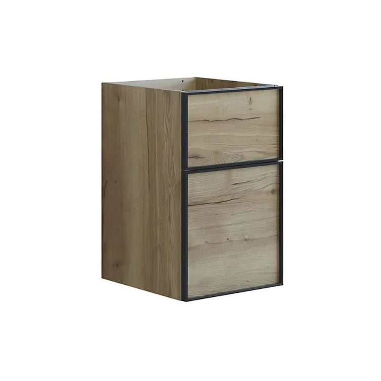Dansani Inzo Alu-ramme svart Underskap 2 skuff B40xH48-64xD44cm
