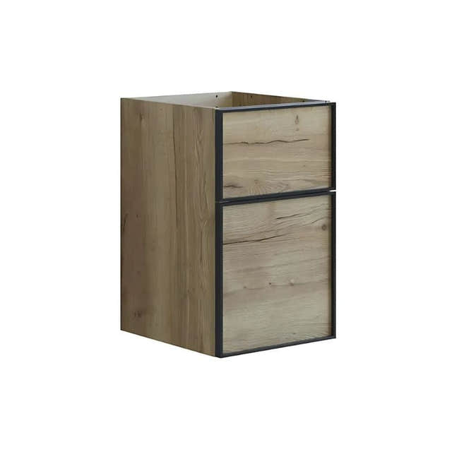 Dansani Inzo Alu-ramme svart Underskap 2 skuff B40xH48-64xD44cm Natur eik / 64cm Dansani Sideskap bad DA-U53-8049