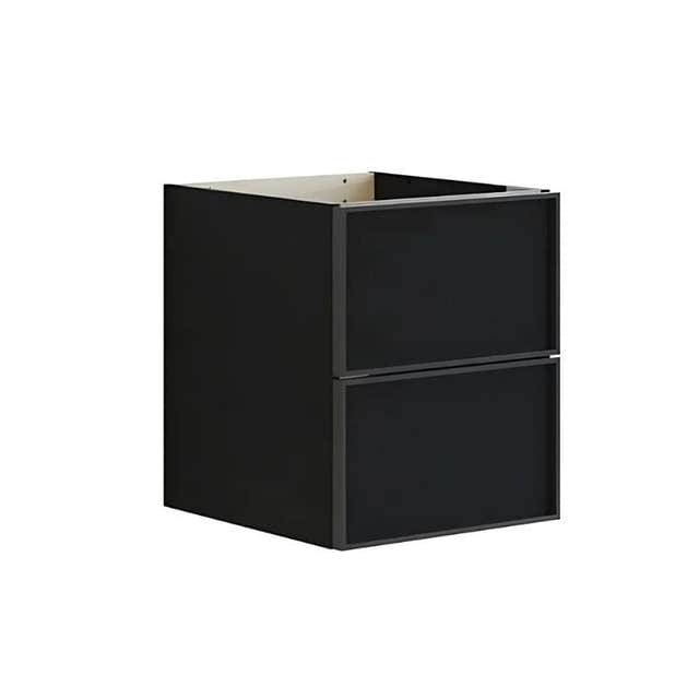 Dansani Inzo Alu-ramme svart Underskap 2 skuff B40xH48-64xD44cm Svart eik / 48cm Dansani Sideskap bad DA-U52-8050