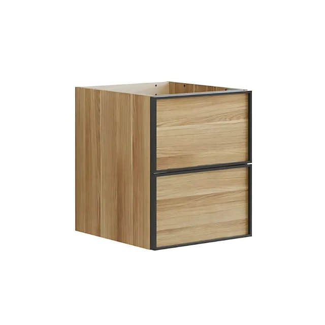 Dansani Inzo Alu-ramme svart Underskap 2 skuff B40xH48-64xD44cm Varm eik / 48cm Dansani Sideskap bad DA-U52-8055