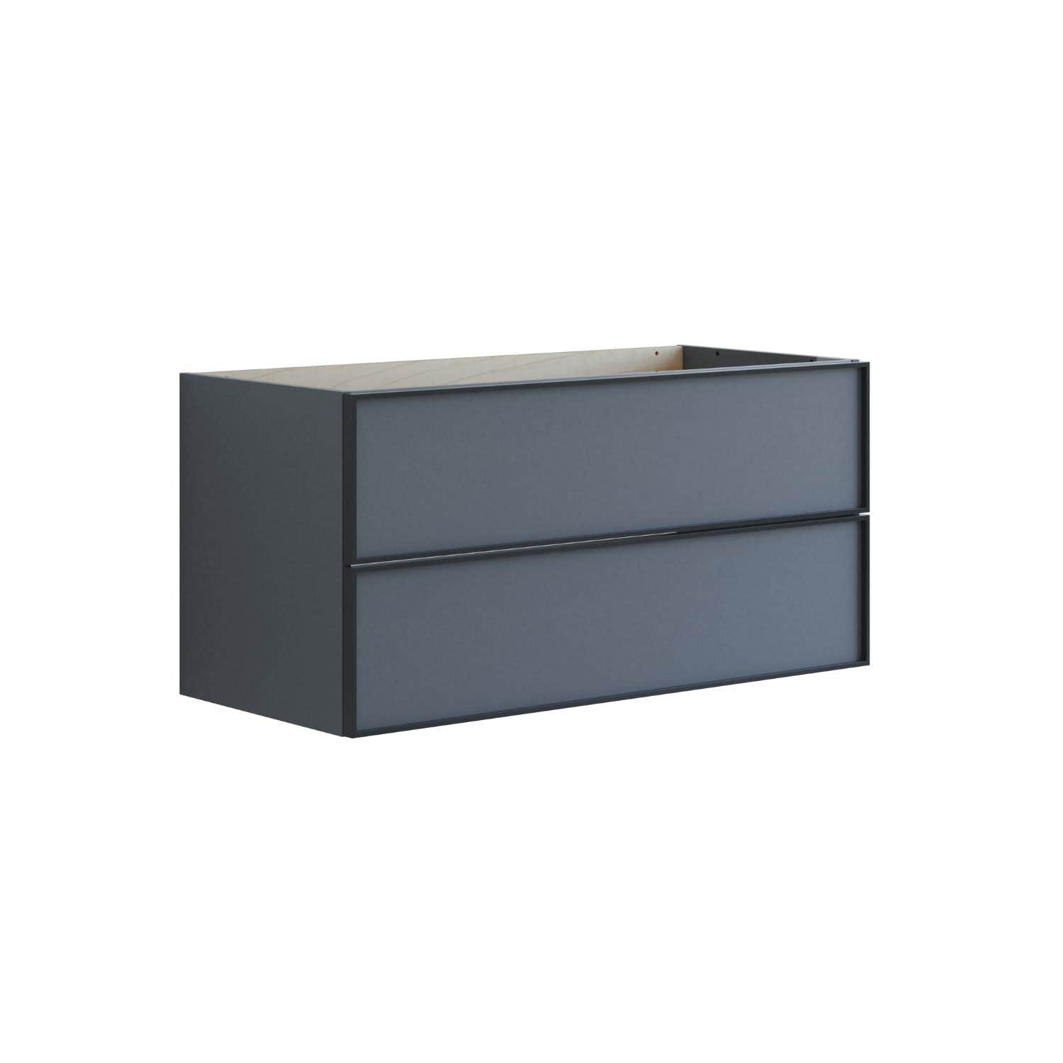Dansani Inzo Alu-ramme svart Underskap 2 skuff B60-120xH48xD44cm Grå matt / 100cm Dansani Sideskap bad DA-U35-8003