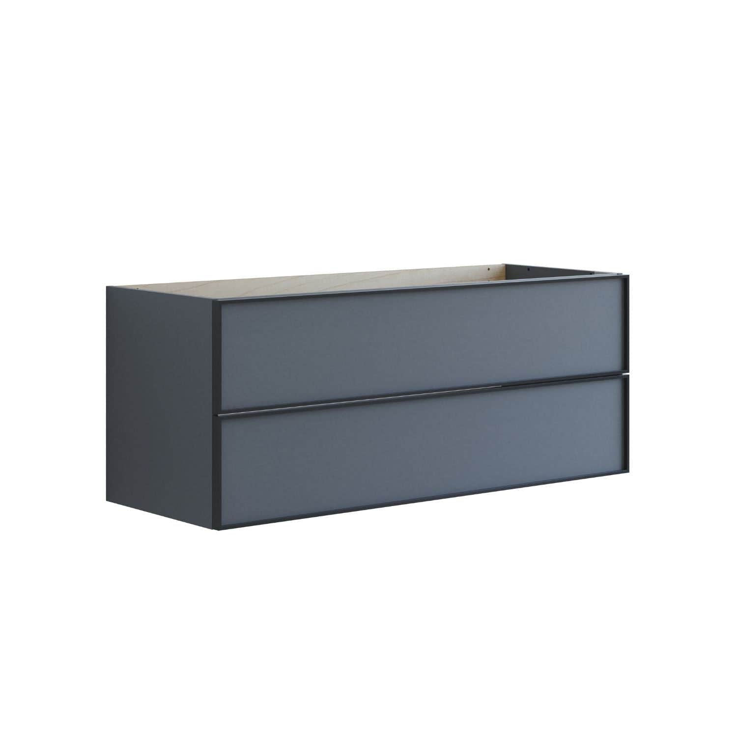 Dansani Inzo Alu-ramme svart Underskap 2 skuff B60-120xH48xD44cm Grå matt / 120cm Dansani Sideskap bad DA-U36-8003
