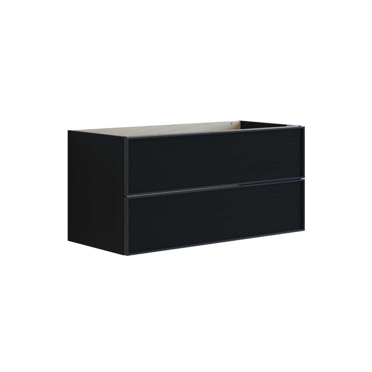 Dansani Inzo Alu-ramme svart Underskap 2 skuff B60-120xH48xD44cm Svart eik / 100cm Dansani Sideskap bad DA-U35-8050
