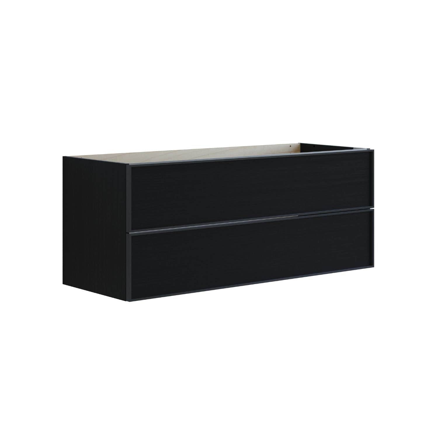 Dansani Inzo Alu-ramme svart Underskap 2 skuff B60-120xH48xD44cm Svart eik / 120cm Dansani Sideskap bad DA-U36-8050