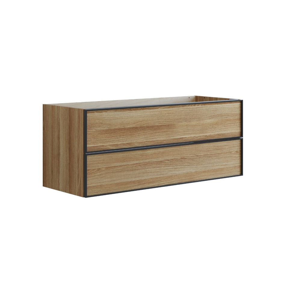 Dansani Inzo Alu-ramme svart Underskap 2 skuff B60-120xH48xD44cm Varm eik / 120cm Dansani Sideskap bad DA-U36-8055