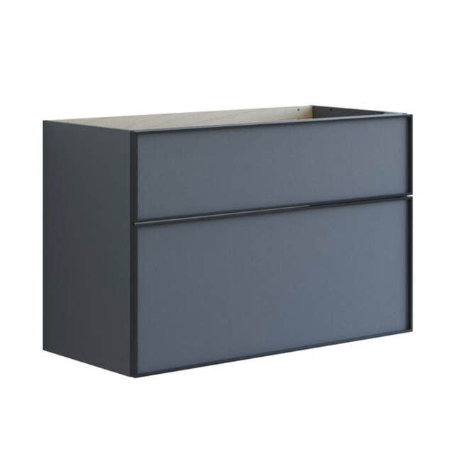 Dansani Inzo Alu-ramme svart Underskap 2 skuff Grå matt / 100cm Dansani Sideskap bad DA-U39-8003