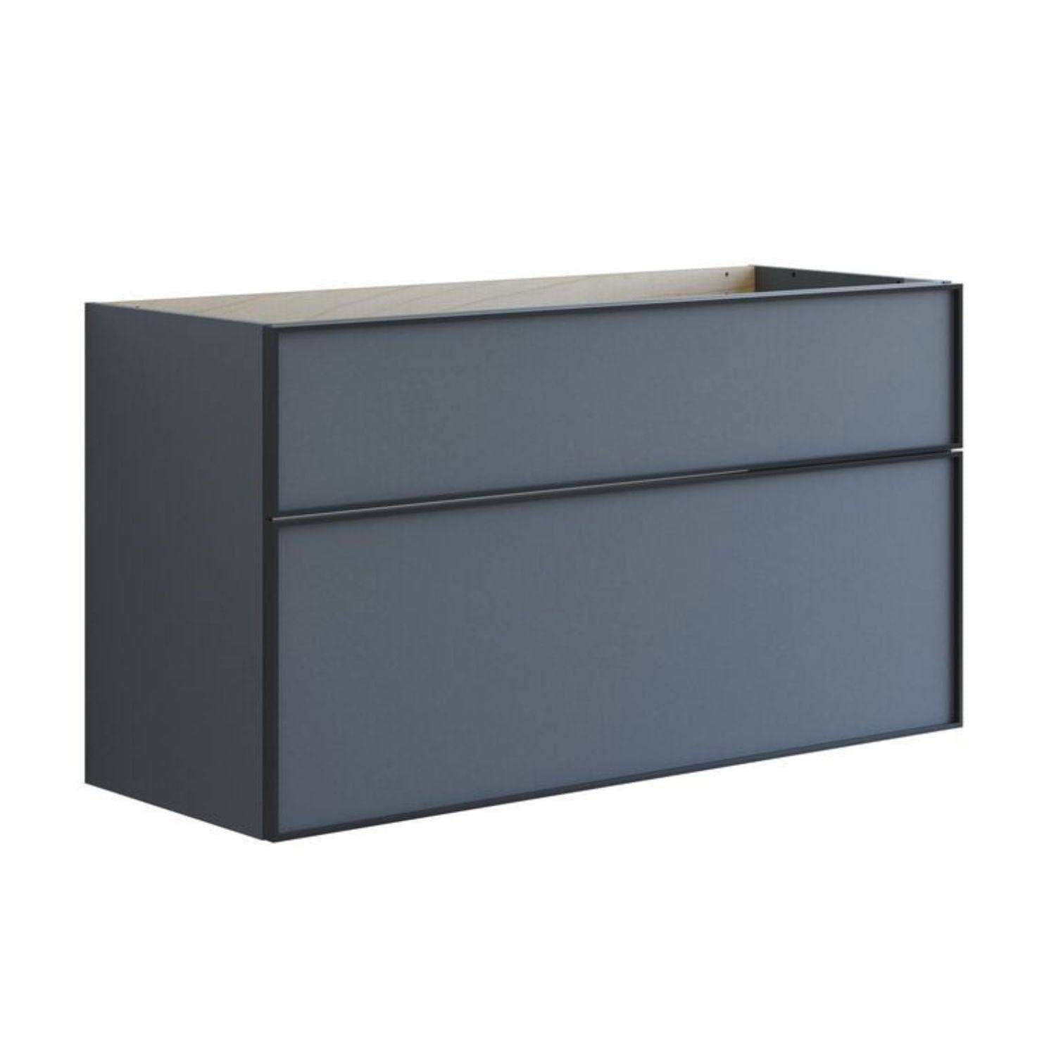 Dansani Inzo Alu-ramme svart Underskap 2 skuff Grå matt / 120cm Dansani Sideskap bad DA-U40-8003