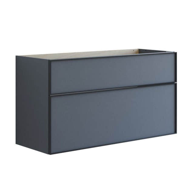 Dansani Inzo Alu-ramme svart Underskap 2 skuff Grå matt / 120cm Dansani Sideskap bad DA-U40-8003