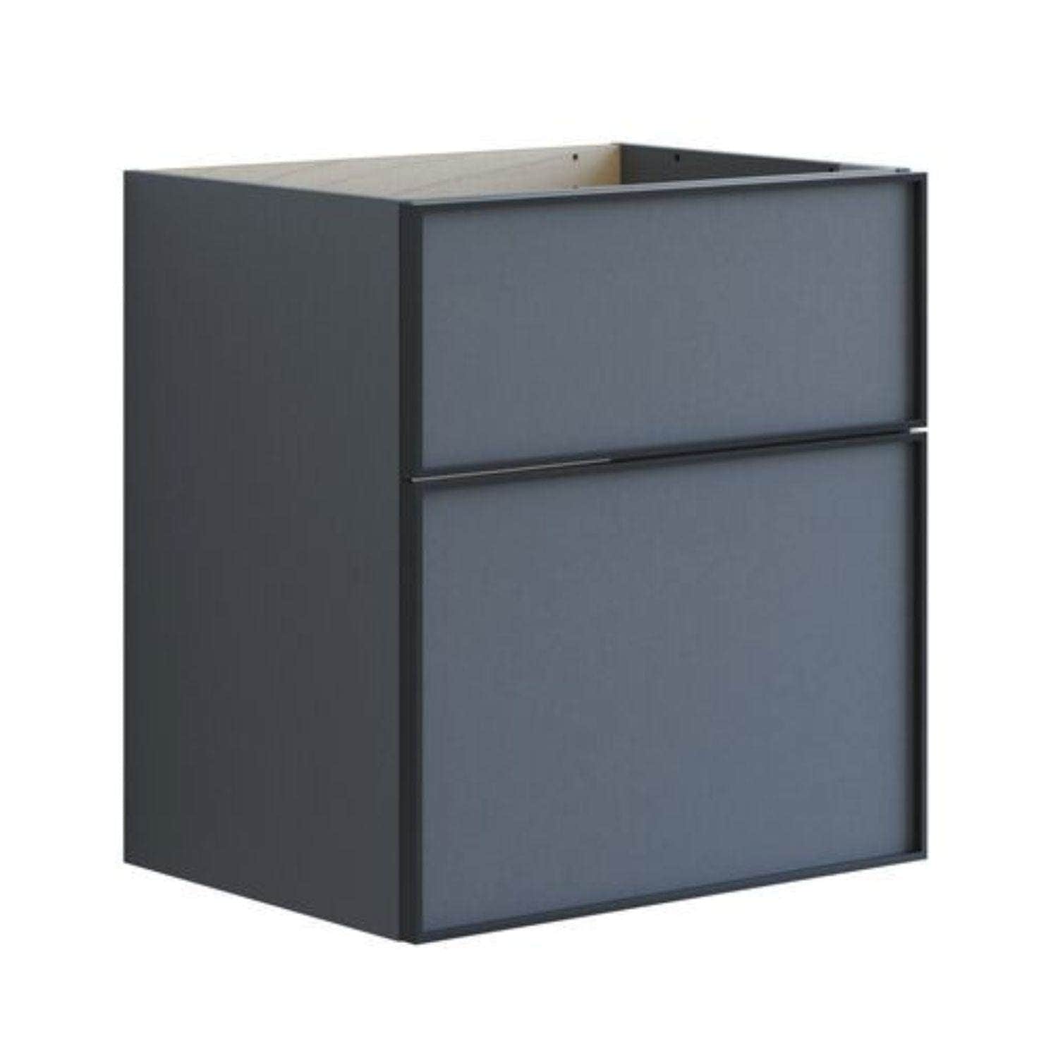 Dansani Inzo Alu-ramme svart Underskap 2 skuff Grå matt / 60cm Dansani Sideskap bad DA-U37-8003