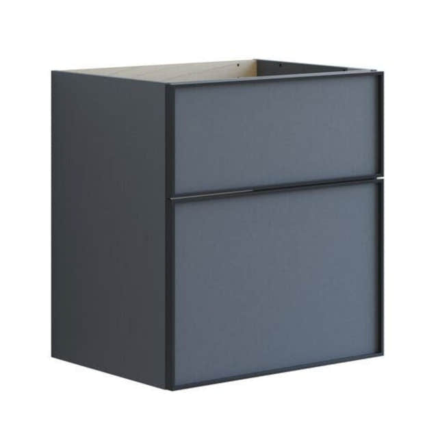 Dansani Inzo Alu-ramme svart Underskap 2 skuff Grå matt / 60cm Dansani Sideskap bad DA-U37-8003