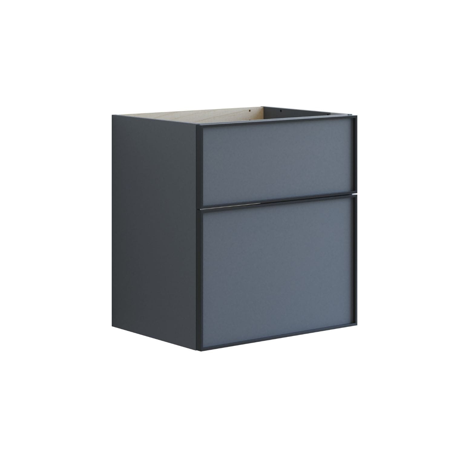 Dansani Inzo Alu-ramme svart Underskap 2 skuff Grå matt / 60cm Dansani Sideskap bad DA-U37-8003